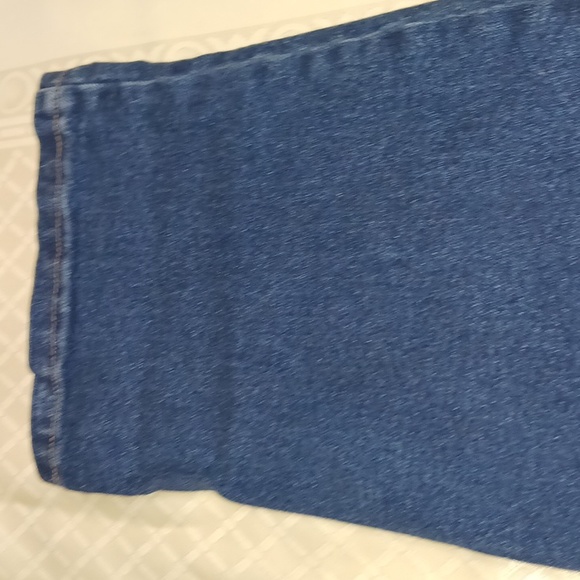 Lands End blue and red Jean elastic waist 2XL 18 Husky Warm for winter pockets - Picture 3 of 5